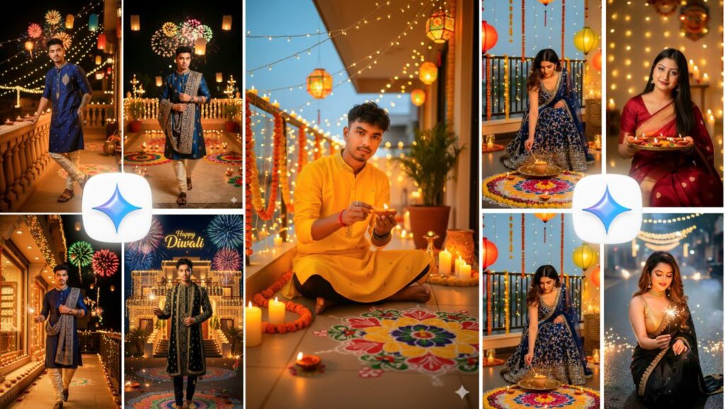 Diwali Couple Viral Photo Editing with Google Gemini