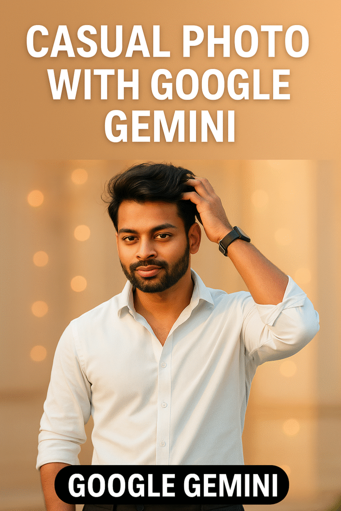Photo in Casuals Dress with Google Gemini – स्टाइल, AI और क्रिएटिविटी का नया संगम