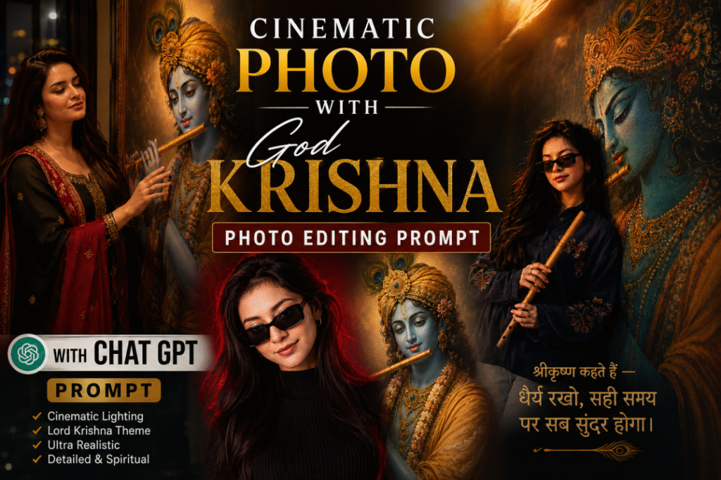 Cinematic Photo With God Krishna Photo Editing Prompt with ChatGPT : rgedit.in
