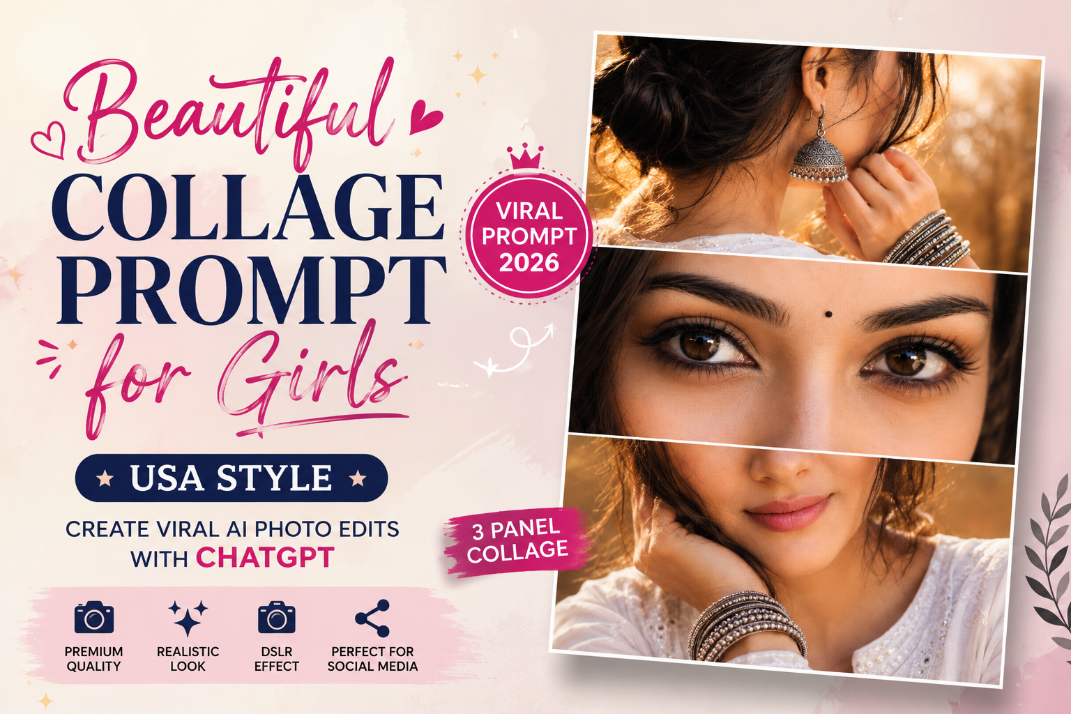 Beautiful Collage Prompt for Girls: Create a Viral ChatGPT AI Photo Editing Prompt (2026 Guide)