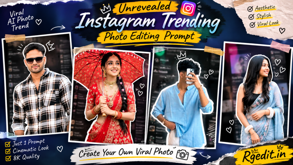 Unrevealed Instagram Trending Photo Editing Prompt (2026) | Viral AI Scrapbook Edit