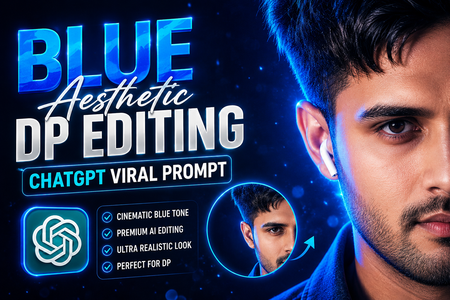 Blue Aesthetic DP Editing ChatGPT Viral Prompt Photo Editing (2026 Guide)